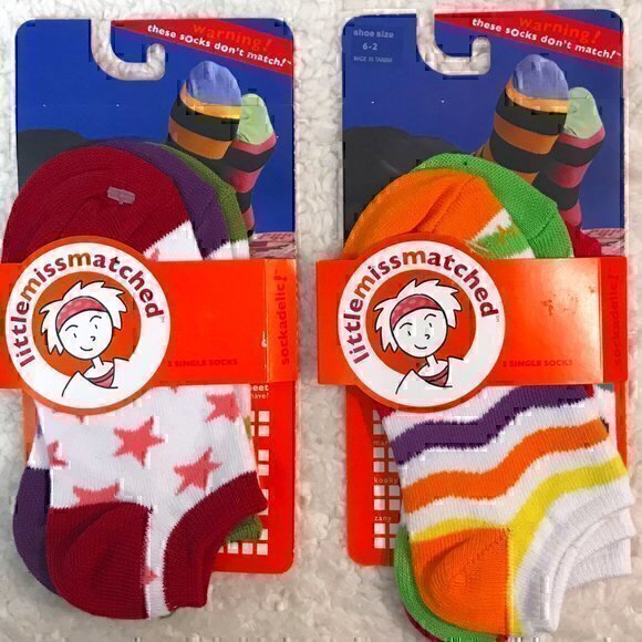 Little Miss Matched Children Shoe Liner Ankle Sock Bundle - Picture 1 of 5